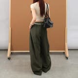 今っぽい着こなしが叶うカーブワイドパンツ レディース ルーズシルエット | maison de LATIR | 詳細画像10 