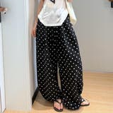 さらりと纏う、抜け感ナチュラル。リネンドットパンツ ワイドパンツ レディース | maison de LATIR | 詳細画像3