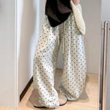 さらりと纏う、抜け感ナチュラル。リネンドットパンツ ワイドパンツ レディース | maison de LATIR | 詳細画像7