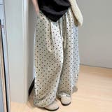 さらりと纏う、抜け感ナチュラル。リネンドットパンツ ワイドパンツ レディース | maison de LATIR | 詳細画像1