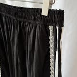 ラクなのにおしゃれ見えする夏服ナイロンワイドパンツ。サイドラインレースワイドパン… | maison de LATIR | 詳細画像12 
