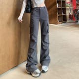 カーゴディテールでシンプルコーデを格上げ、夏服フレアワイドパンツ 。カーゴパンツ… | maison de LATIR | 詳細画像5