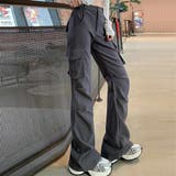 カーゴディテールでシンプルコーデを格上げ、夏服フレアワイドパンツ 。カーゴパンツ… | maison de LATIR | 詳細画像7