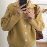 イエロー | ジャケット風に着られるカーディガン ニット 物 | maison de LATIR