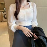 ホワイト | オフィス ブラウス シアーシャツ | maison de LATIR
