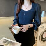 ネイビー | オフィス ブラウス シアーシャツ | maison de LATIR