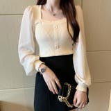 ベージュ | オフィス ブラウス シアーシャツ | maison de LATIR