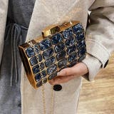 ブラック | 華やかで存在感のあるスクエアパーティバッグ アクリルスクエアバッグ クラッチバッグ | maison de LATIR