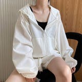 ホワイト | カジュアルなルーズパーカーのセットアップ スポーツ ワイドレッグ | maison de LATIR