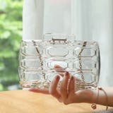 クリア | コーデを引き立てる透明なスクエアバッグ アクリル ショルダーバッグ | maison de LATIR
