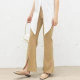 ベージュ | ワイドパンツ ハイウエスト 無地 | maison de LATIR