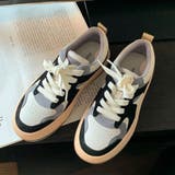 ブラック | ボリューム感のある厚底スニーカー バイカラー スニーカー | maison de LATIR