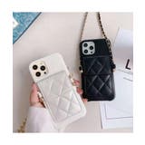 上品な雰囲気を楽しむキルティングポケット付きスマホケースショルダー スマホカバー… | maison de LATIR | 詳細画像3 