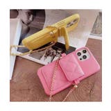 上品な雰囲気を楽しむキルティングポケット付きスマホケースショルダー スマホカバー… | maison de LATIR | 詳細画像7 