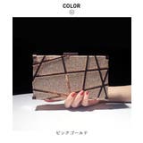 上品な光沢が目を惹くボックス型パーティーバッグ 2way ラメ | maison de LATIR | 詳細画像9