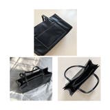 高級感のあるフェイクレザーを使用したトートバッグ キレイめ かっちり | maison de LATIR | 詳細画像13 