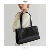 高級感のあるフェイクレザーを使用したトートバッグ キレイめ かっちり | maison de LATIR | 詳細画像17 