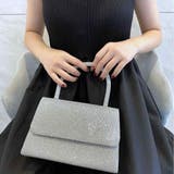 シルバー | 煌めくビジューでドレスと相性抜群のビジュークラッチバッグ ハンドバッグ パーティー | maison de LATIR