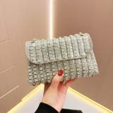 シルバー | 上品な華やかさが魅力のチェーンショルダーバッグ クラッチバッグ カラフル | maison de LATIR