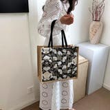 コーデに華やかさを添える、上品ボタニカル柄トートバッグ 花柄 大容量 | maison de LATIR | 詳細画像4