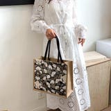 コーデに華やかさを添える、上品ボタニカル柄トートバッグ 花柄 大容量 | maison de LATIR | 詳細画像5