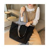 ギンガムチェック×無地リバーシブルデザイントートバッグ 2way 大容量 | maison de LATIR | 詳細画像4 