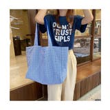 ギンガムチェック×無地リバーシブルデザイントートバッグ 2way 大容量 | maison de LATIR | 詳細画像13 