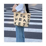 英字プリントがポイントのトートバッグ キャンバストートバッグ マザーバッグ | maison de LATIR | 詳細画像5