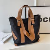 ブラック×ブラウン | 2wayキャンバストートバッグ バッグ トートバッグ | maison de LATIR