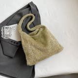 ゴールド | キラキラニットトートバッグ トートバッグ ラメシャギーニット | maison de LATIR