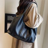 ブラック | 柔らかいフェイクレザートートバッグ トートバッグ ショルダーバッグ | maison de LATIR