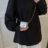 ドレスアップの上品なアクセントのミニショルダーバッグ メタルチェーン チェーンス… | maison de LATIR | 詳細画像4 