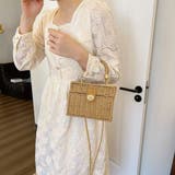 ベージュ | 上品なショルダー×ハンド2wayかごバッグ ボックス スクエア | maison de LATIR