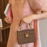 ブラウン | 上品なショルダー×ハンド2wayかごバッグ ボックス スクエア | maison de LATIR
