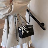 トレンドのチャーム付きキルティングスクエアショルダーバッグ クリスマス レディース | maison de LATIR | 詳細画像2