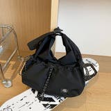 くしゅっとした立体感のあるフォルムが目を惹く、ドローストリングショルダーバッグ。… | maison de LATIR | 詳細画像8