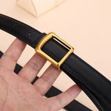 長く愛用したくなるスクエアバックル本革ベーシックベルト アクセサリー ファッショ… | maison de LATIR | 詳細画像5 