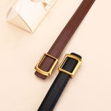 長く愛用したくなるスクエアバックル本革ベーシックベルト アクセサリー ファッショ… | maison de LATIR | 詳細画像10 