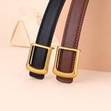 長く愛用したくなるスクエアバックル本革ベーシックベルト アクセサリー ファッショ… | maison de LATIR | 詳細画像12 