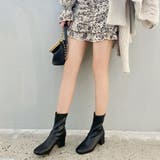 ブラック | 歩きやすくさりげなくスタイルアップできるバックジップブーツ 靴 シューズ | maison de LATIR