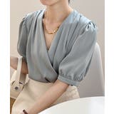 カシュクール風のデザインが特徴のVネックブラウス 上品 綺麗 | maison de LATIR | 詳細画像4
