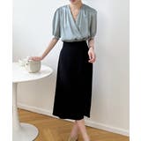 カシュクール風のデザインが特徴のVネックブラウス 上品 綺麗 | maison de LATIR | 詳細画像6