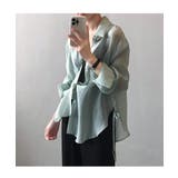 サイドリボンがポイントのシアーシャツ 透け感 透けシャツ | maison de LATIR | 詳細画像3