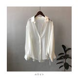 サイドリボンがポイントのシアーシャツ 透け感 透けシャツ | maison de LATIR | 詳細画像19