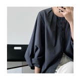 ランタンスリーブが可愛いコットンシャツ Uネック アシンメトリー | maison de LATIR | 詳細画像6