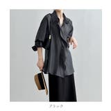 フリル感のあるデザインが華やかなアシンメトリービッグシャツ ブラウス 長袖 | maison de LATIR | 詳細画像20