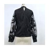 華やかな存在感を漂わせるフラワー刺繍レース長袖ブラウス ハイネック 裏地付き | maison de LATIR | 詳細画像12 