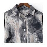 マーブル柄シアーシャツ シャツ トップス | maison de LATIR | 詳細画像10 