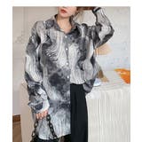 マーブル柄シアーシャツ シャツ トップス | maison de LATIR | 詳細画像14 