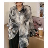 マーブル柄シアーシャツ シャツ トップス | maison de LATIR | 詳細画像15 